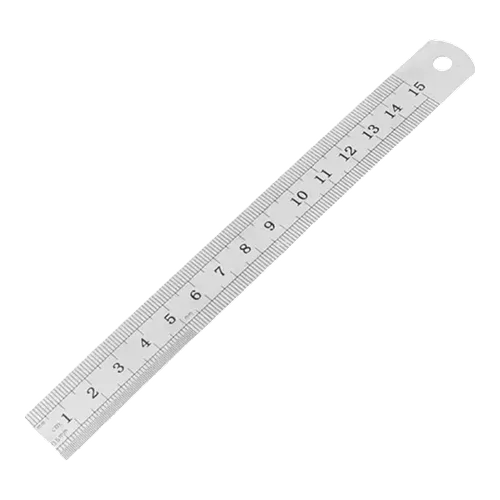Stainless Steel Ruler - 15cm (Pack of 3)