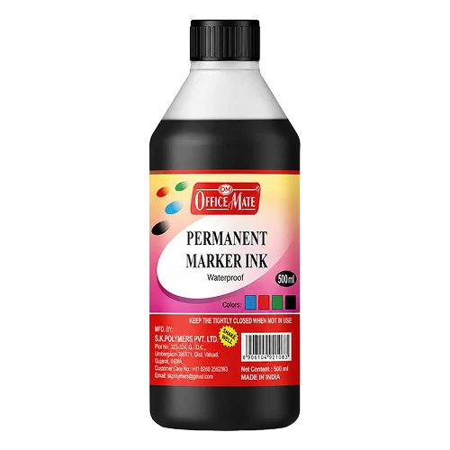 Office Mate Permanent marker ink 500ml - Black colour