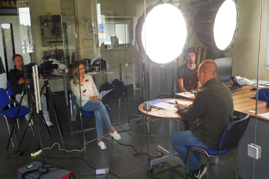 Запись обучающего видео «Hörmann объясняет» в офисной локации — работа съёмочной команды