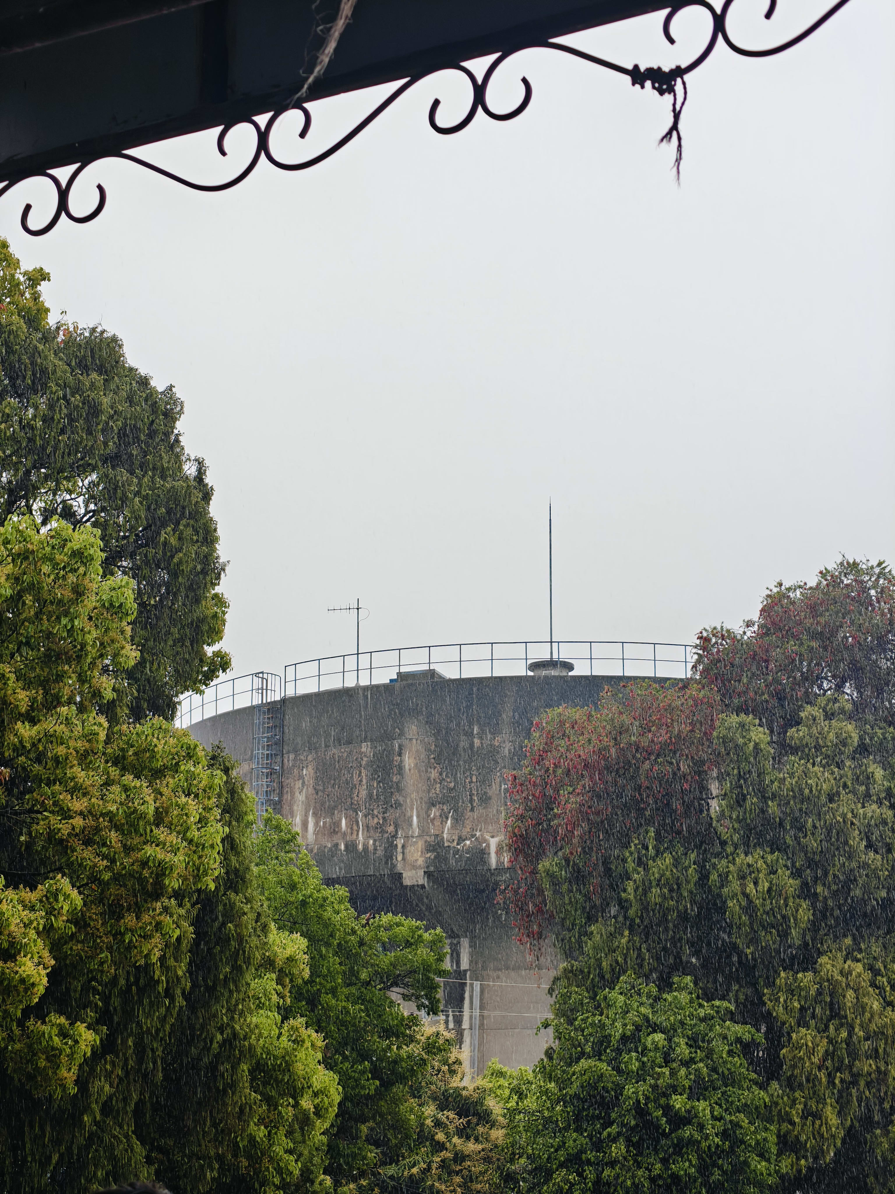 the rainy exam day.