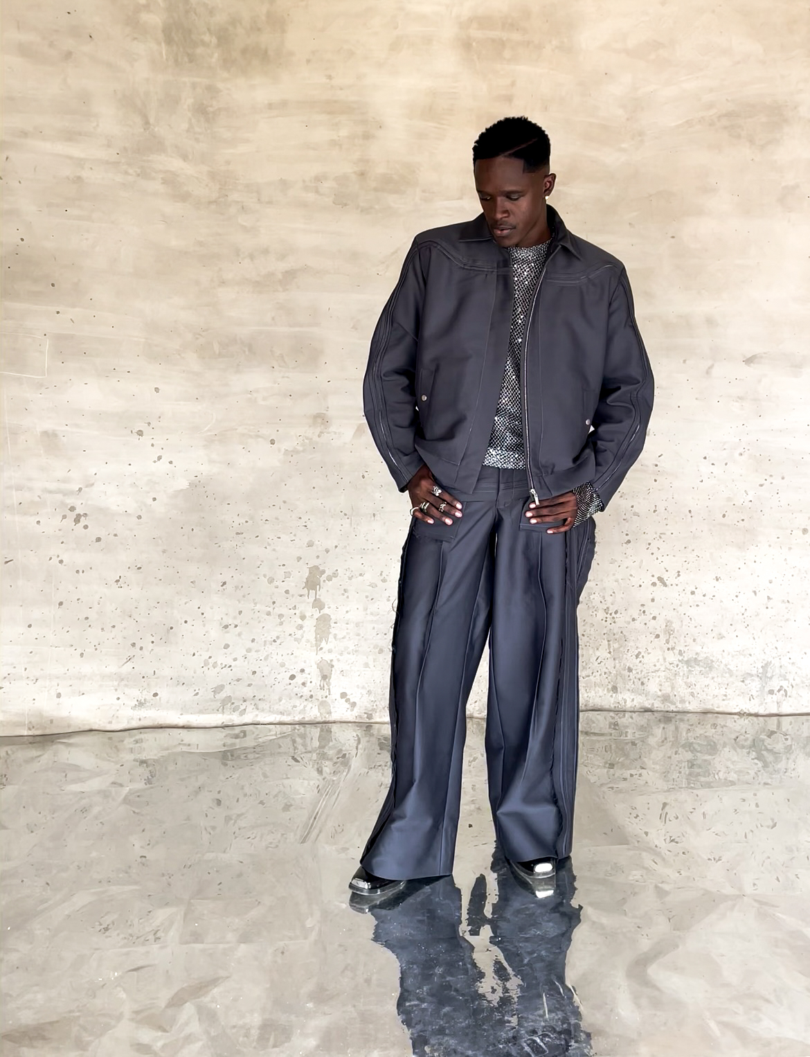 Inception 001 - Jacket and Pant Set in 60% Polyester, 40% Cotton, Trim: Nylon or Technical Tape - Image 4