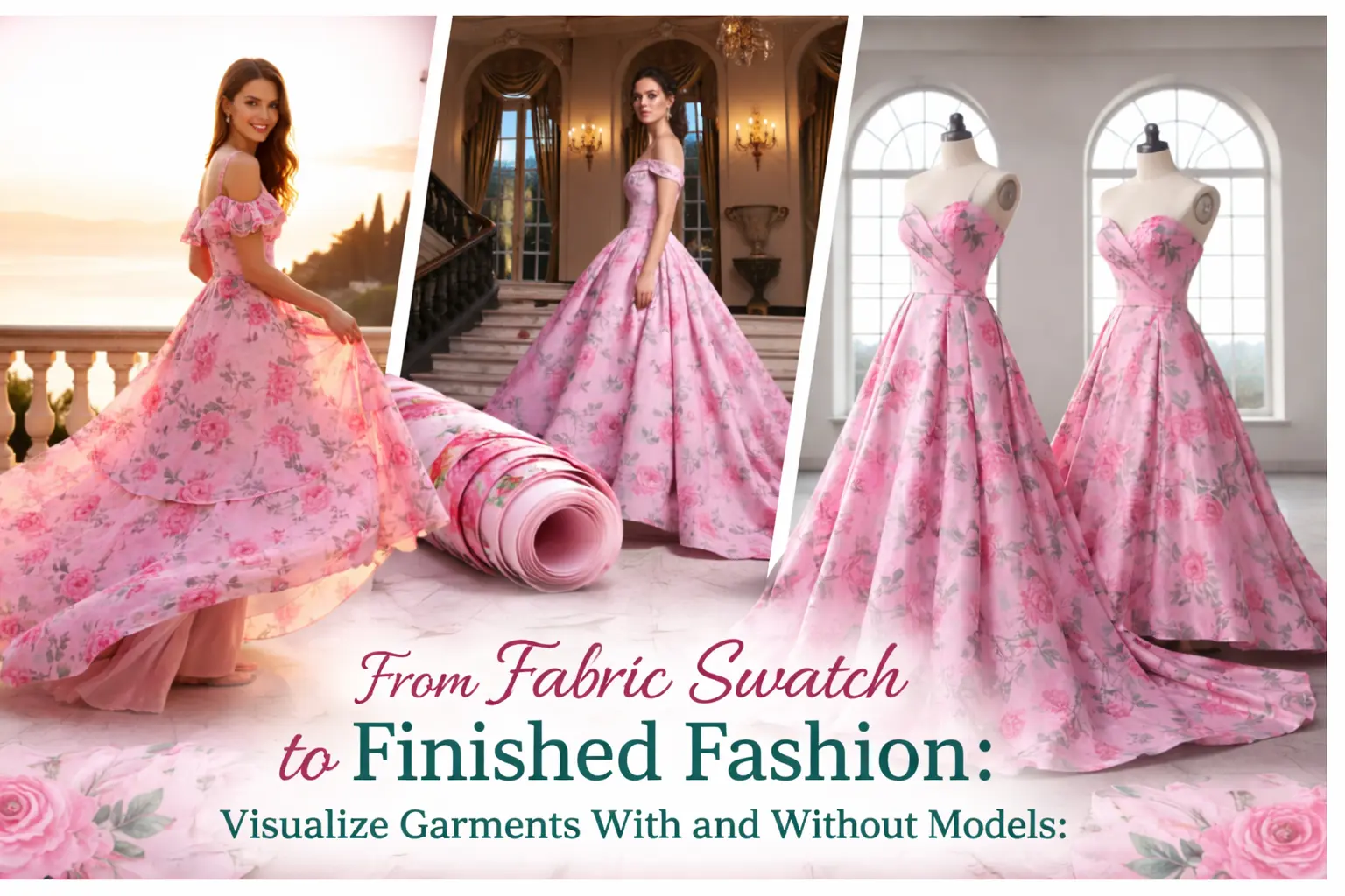 Transform Fabric Swatch to Finished Fashion: Visualize Garments With and Without Models