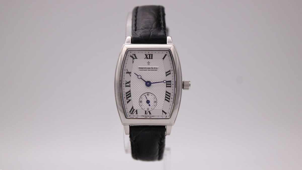Dreyfuss & Co watch with silver dial and silver case, 2010s