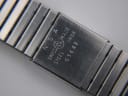 Underside of the bracelet clasp showing 'NSA Swiss Made Steel Inox'.