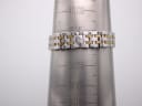 The Tissot Ballade bracelet displayed on a wrist sizing cone, indicating a maximum wrist size of approximately 150mm.
