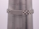 Wrist sizing gauge showing the steel bracelet fits approximately 16.5cm / 165mm wrist circumference.