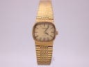 Tissot watch with gold dial and gold case, 1970s
