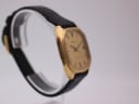 Another side angled view of the Certina Newport watch, highlighting the case profile, on a display stand.