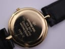 Close-up of the gold-tone case back showing 'Raymond Weil', '18K Gold Electroplated', 'Waterresistant', and model '5350' engravings.
