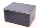 Exterior view of the original vintage blue Seiko presentation box, showing significant age and wear.