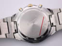 Rear view of the Seiko watch's case back, displaying the model number, serial number, and 'WATER RESISTANT 5 BAR' engraving.