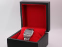 The vintage Seiko A159-5009-G watch presented within a generic black display box with a red interior cushion.