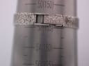Jesty watch bracelet clasped around a wrist sizing gauge, indicating a wrist size of approximately 15cm.