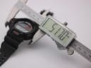 Digital caliper measuring the case diameter of the Casio G-Shock GDF-100, showing an exact reading of 51.70mm.