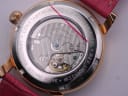 Close-up of the watch's case back, featuring an exhibition window revealing the automatic movement, encircled by engravings for 'Constantin Weisz', 'Stainless Steel', 'Water Resistant 3ATM', and 'Ref: 11G042CW'.
