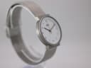 Another angled side view of the Braun watch from a slightly different perspective, highlighting the slim profile of the case and crown.