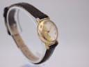 Another angled view of the Tweety Bird watch, highlighting the white dial with Roman numerals and the gold-tone case.