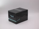Closed view of the black and teal 'Whatever It Takes' original watch box.