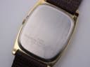 Close-up of the stainless steel case back of the Lorus watch, engraved with 'STAINLESS STEEL BASE PLASTIC PLASTIC BACK' and model number 'Y131-5260 ZO'.