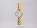 Front view of the Verity ladies' watch with a cream dial and gold-tone chain link bracelet.