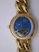 Movement shot of the Verity quartz watch, revealing the Swiss-made six jewels movement and battery.