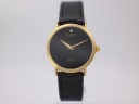 Raymond Weil 5508 watch with black dial and gold case, 1980s