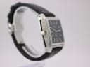 Side view of Rotary Revelation watch with black dial, revealing the textured case side.