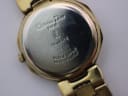 Macro close-up of the watch case back, detailing 'Christian Dior PARIS', model 48 153, serial 407204, and 'WATERRESISTANT' engravings.