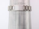 The watch's two-tone titanium bracelet on a wrist sizing gauge, indicating a maximum wrist circumference of 172mm, with a clear view of the signed Seiko clasp.
