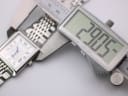 Digital caliper displaying the case width measurement of 28.05mm of the Dreyfuss & Co. watch.