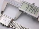Digital caliper displaying the case length (lug-to-lug) measurement of 37.44mm of the Dreyfuss & Co. watch.