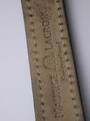 Close-up of the inner strap lining showing "Maurice Lacroix Swiss Made" branding.