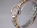 Side view of Seiko Vivace watch showing the crown and curved two-tone bracelet.