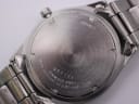 Close-up of the circular stainless steel case back with 'SEIKO' and model 'V742-8080' engravings.
