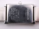 Close-up of the Michel Herbelin case back showing model number 17092 B, 'SWISS MOVT', 'STAINLESS STEEL', 'SAPPHIRE GLASS', and '30m'.