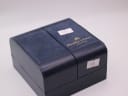 Exterior view of the original dark blue Maurice Lacroix presentation box with the brand logo.