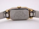 Rear view of the watch, showing the stainless steel case back with 'ORIENT WATCH CO. LTD. BASE METAL BEZEL STAINLESS STEEL BACK J90806-40 BJ JAPAN' engraving.