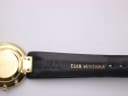 Close-up of the other part of the black leather strap, showing "13 R" and "CUIR VERITABLE" embossed.