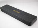 Exterior view of the closed original Michel Jordi branded watch box.