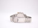 Rear view of the Accurist two-tone steel bracelet and its fold-over clasp.