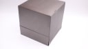 Side view of the original brown Gucci presentation box with embossed logo.