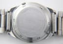 Close-up of the stainless steel case back, showing 'SEIKO', serial number '8N0509', 'WATER RESISTANT', and model '7009-3140'.