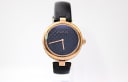 Gucci 141.4 watch with black dial and rose gold case, 2010s