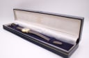 The Slava watch resting inside an open blue presentation box from a jeweller.