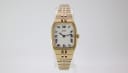 Seiko 43-3039 watch with white dial and gold case, 1976