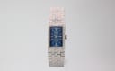 Avia watch with blue dial and silver case, circa 1970s