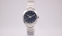 Gucci 142.5 watch with black dial and silver case, 2010s