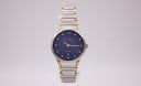 Accurist MB829 watch with blue dial and two-tone case, 1990s