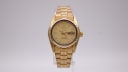 Seiko 5 4206-0500 watch with gold dial and gold case, 1991