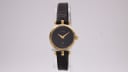 Gucci 2000L watch with black dial and gold case, 1990s